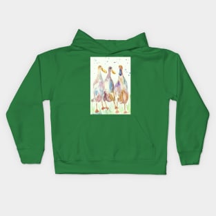 Three Funny Ducks Kids Hoodie